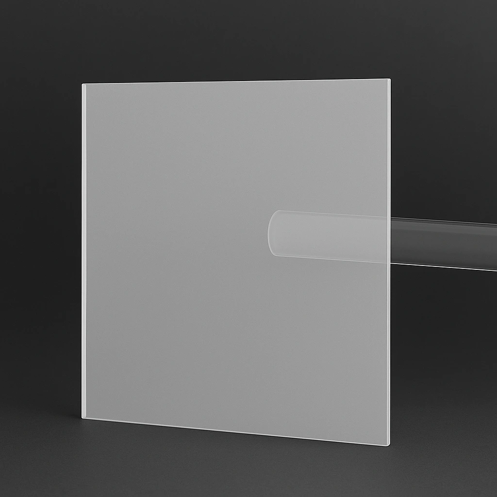 entspiegelte Plexilgasplatte